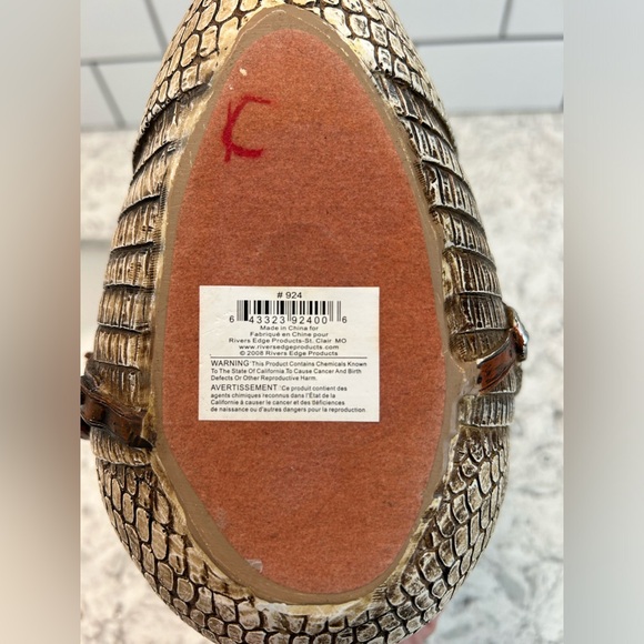 Texas Armadillo wine champagne bottle holder rustic country western - Picture 5 of 5